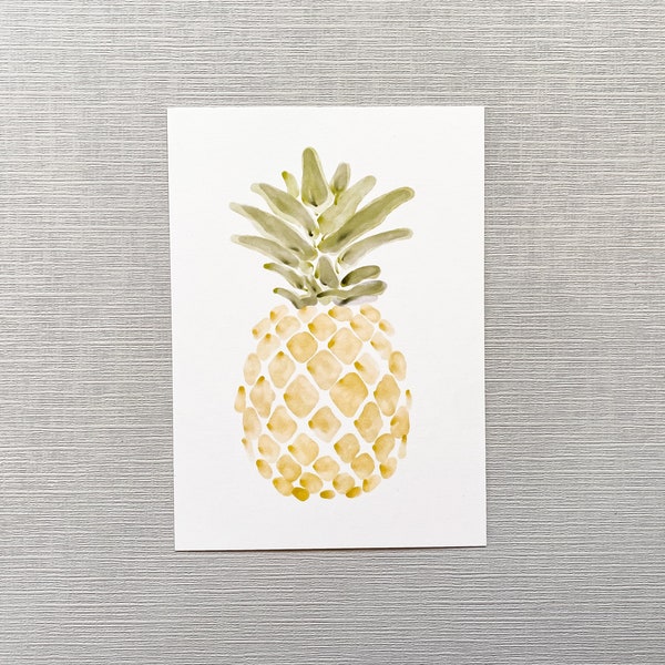 Pineapple Print, Pineapple Decor, 5x7 Print, Home Decor, Watercolor Art, Nursery Decor, Pineapple Lover Gifts, Pineapple Home Decor, Gift