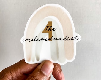Enneagram Type 4 Sticker, Enneagram 4, The Individualist, Personality Test, Enneagram Stickers, Stickers For Laptop, Rainbow Sticker, Gift