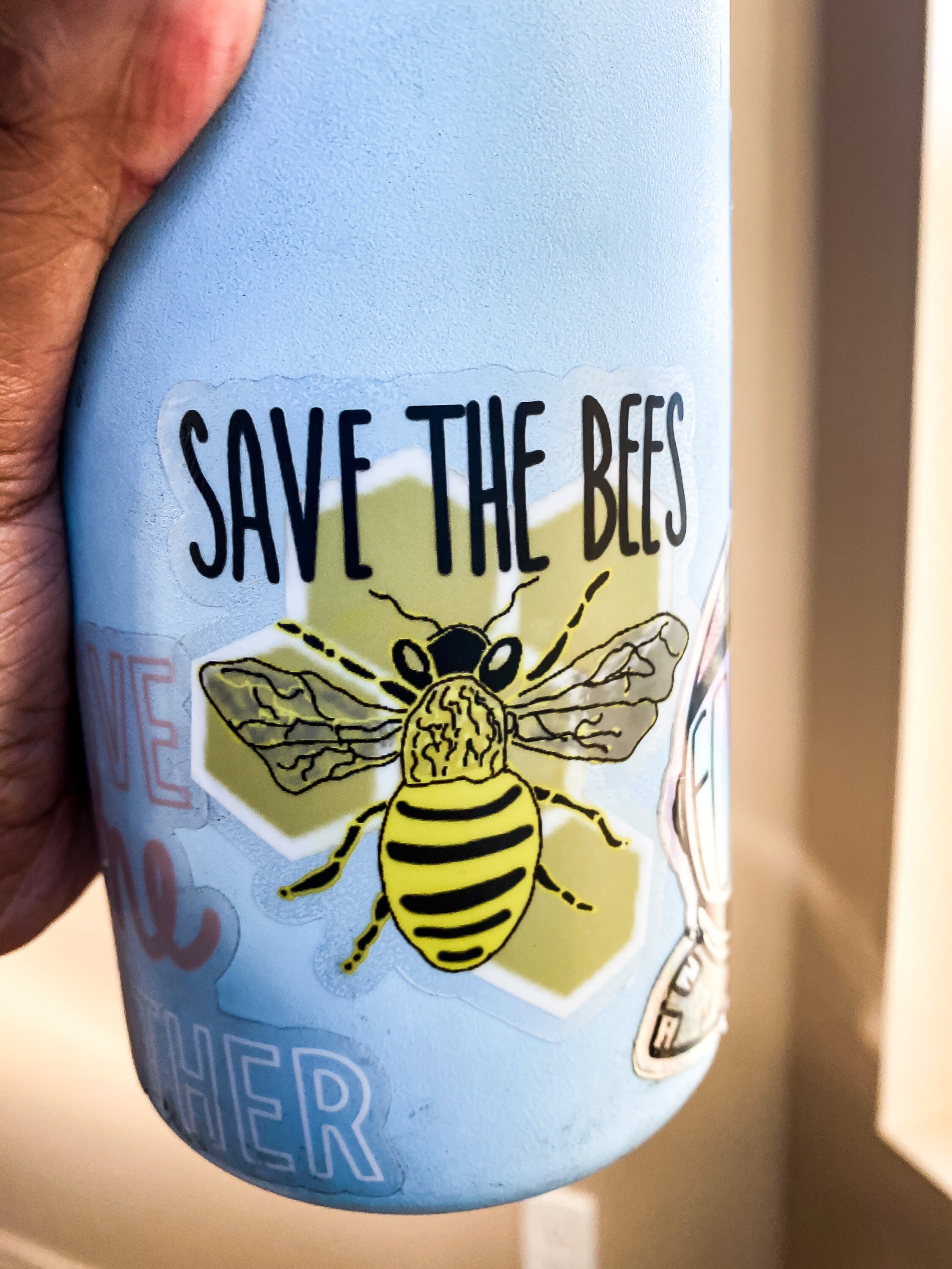 Save the Bees Sticker, Honeybee Sticker, Waterproof Decal, Honeybee ...