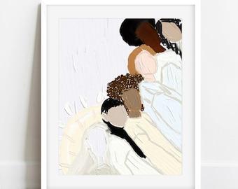 Heavenly Mother Art Print, Christian Painting, LDS Artwork, Diversity Painting, Diverse Art, Artwork For Home, Print for House, Art To Gift