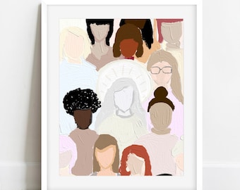 Heavenly Mother Print, LDS Artwork, Christian Art, Religious Art, Heavenly Mother Artwork, Diverse Art, Diverse Artwork, Art For Home