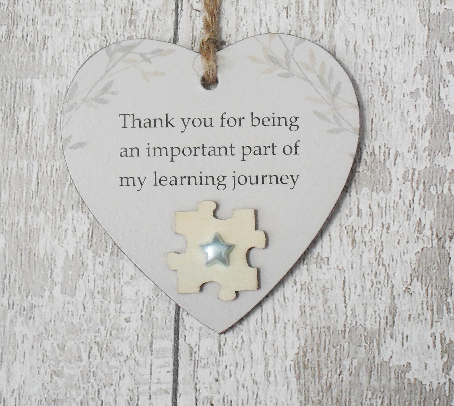 Personalised Jigsaw Puzzle Plaque Thank You Gift for Teacher Childminder  Teaching Assistant Adoption by Little Jenny Wren 