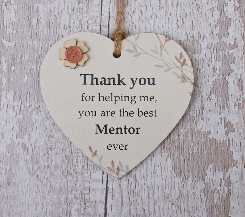 Best Mentor Thank You Wooden Gift Heart Plaque/sign - Etsy