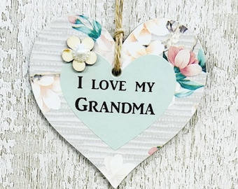 Grandma Butterfly Plaque - Acrylic "I Love You" Home Decor Gift For Grandma's Birthday & Holidays