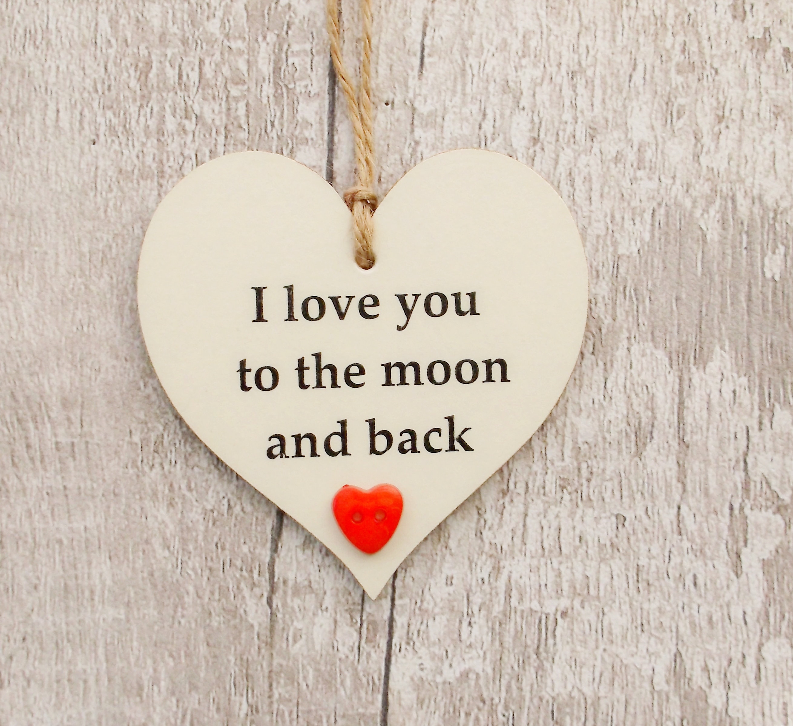 Sottobicchiere Quadrato 9x9 Cm Con Scritta I Love You To The Moon And Back - Gift Base - 3