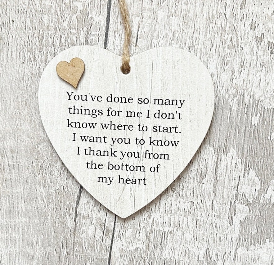 Appreciation Gift Thank You From the Bottom of My Heart Friendship