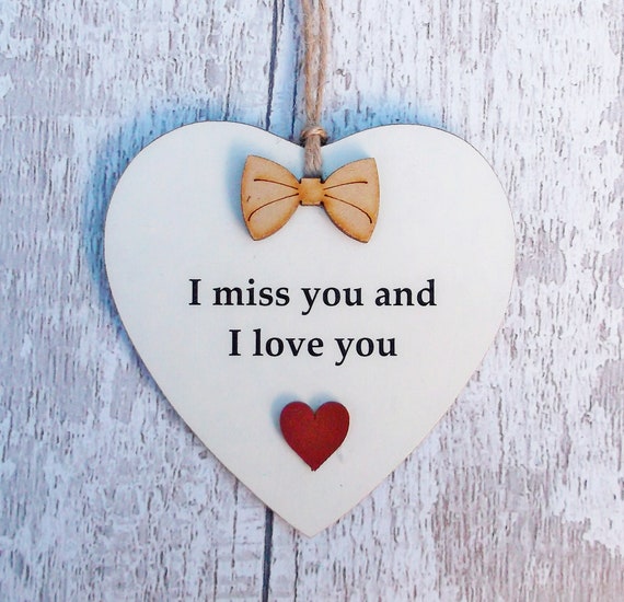 I Miss You and I Love You Wooden Plaque/sign Gift Heart - Etsy Canada I Miss You and I Love You Wooden Plaque/sign Gift Heart - Etsy Canada