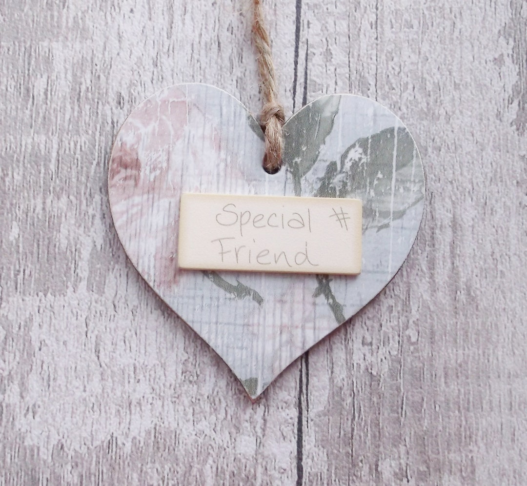 Special Friend Double Wooden Gift Heart Plaque/sign - Etsy