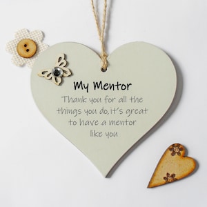 Best Mentor Thank You For All That You Do  Wooden Gift Heart Plaque/Sign