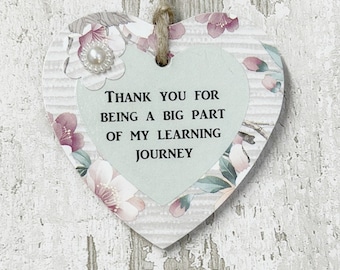 Thank You for Your Kind Help and Support Wooden Gift Heart Plaque/sign ...