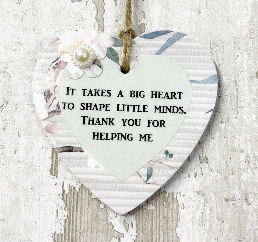 It Takes Someone Special Thank You for Helping Me Wooden Gift Heart ...