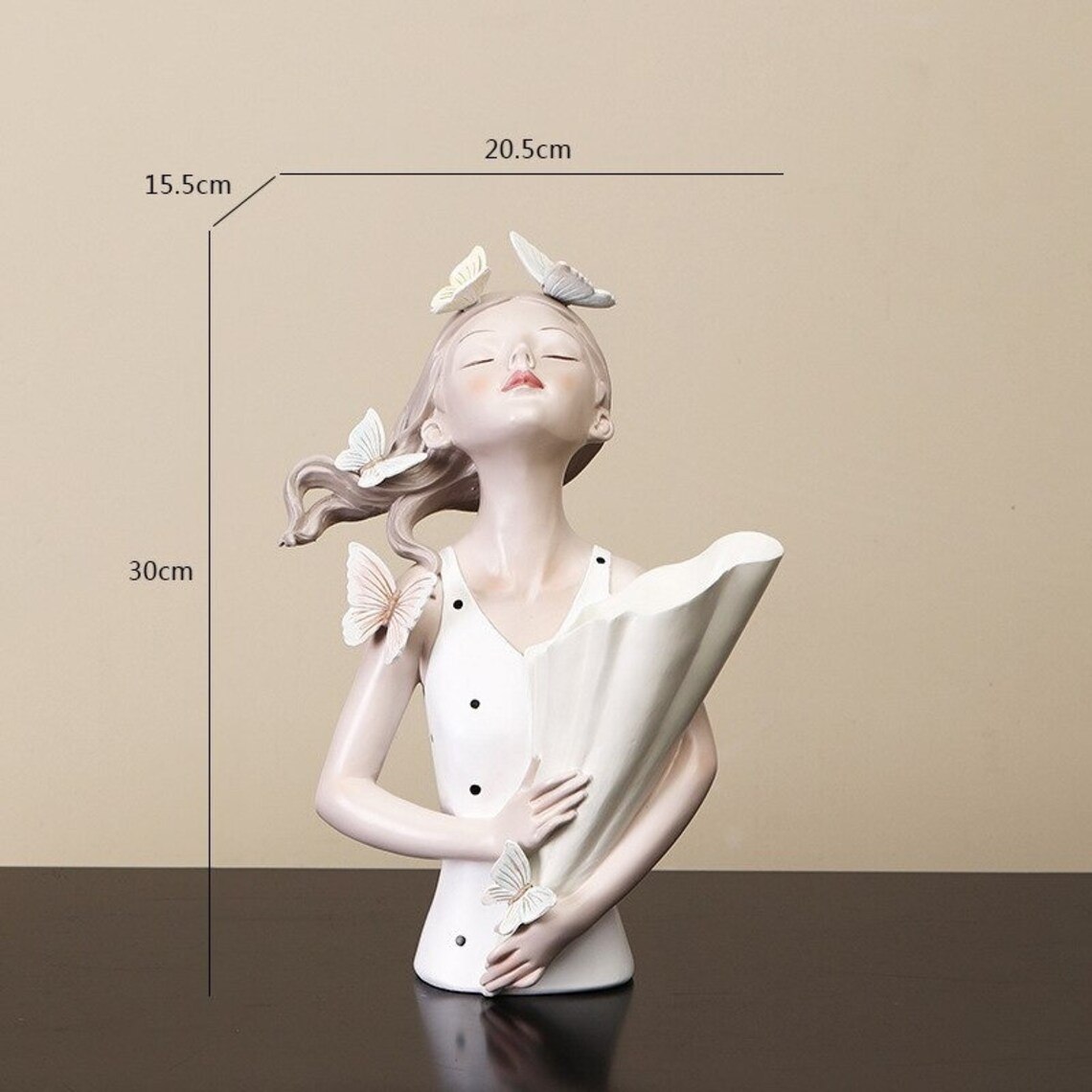 Butterfly Girl Resin Sculpture Character Modern Vase Girl Etsy