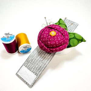 Rosie Posey Wearable Pincushion Cuff - Fuchsia/Goldenrod