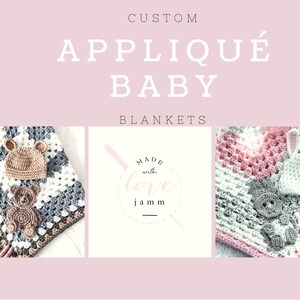 Manta de bebé con apliques personalizados