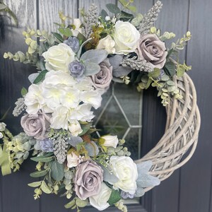 Grey White and Ivory Collection Spring Summer Wreath and Garland Option Items Sold Seperately image 2