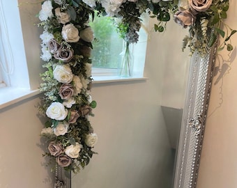 Grey and White Artificial Garland 5ft