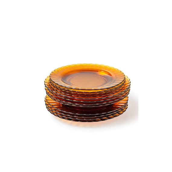 Buy Duralex Picardie Amber Plates X6 Made in France Online in India Etsy
