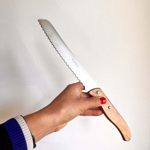Bread Knife, rosewood handle, Made in France by La Fourmi