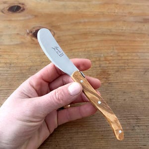 French Laguiole Butter Knife – Olive Wood Handle, Made in France