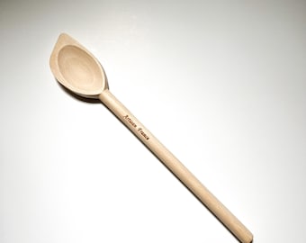 Pointed Corner Beechwood Spoon – Made in France – 100% Natural Wood – 11” Cooking Spoon
