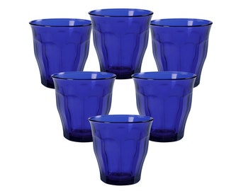 Duralex Picardie Sapphire Tumbler 25cl x6, Made in France