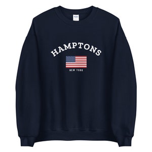 Hamptons New York Unisex Sweatshirt,Hamptons NY American Flag sweatshirt,Hamptons Gift,