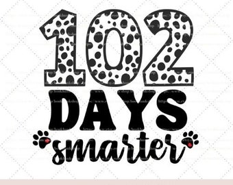 102e dag van school Svg, 100 dagen slimmer meisjes Svg, kleuterschool Svg, voorschoolse Svg, Png, JPG Instant Digitale Download