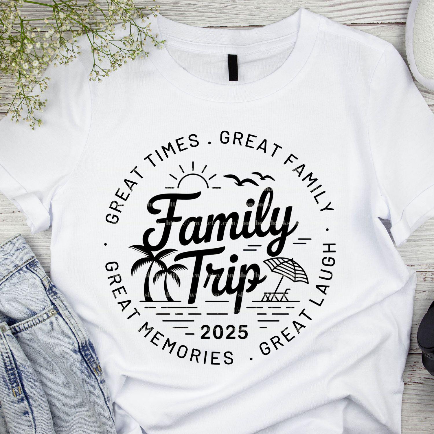 Family Trip 2025 SVG PNG , Beach Vacation Family Reunion Summer Shirt ...