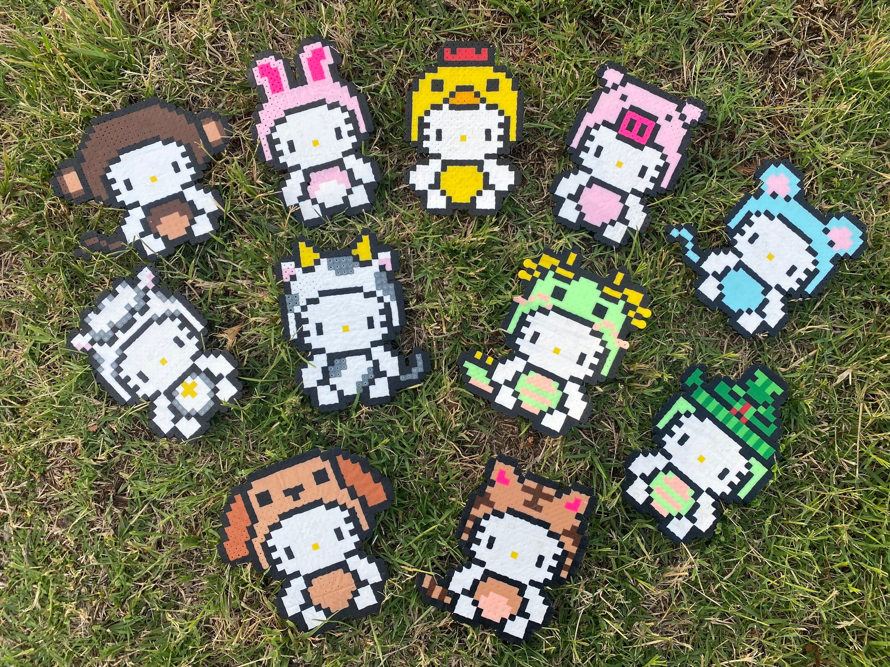 HK - Hello Kitty And Mimmy Perler Bead Things by worldofcaitlyn on