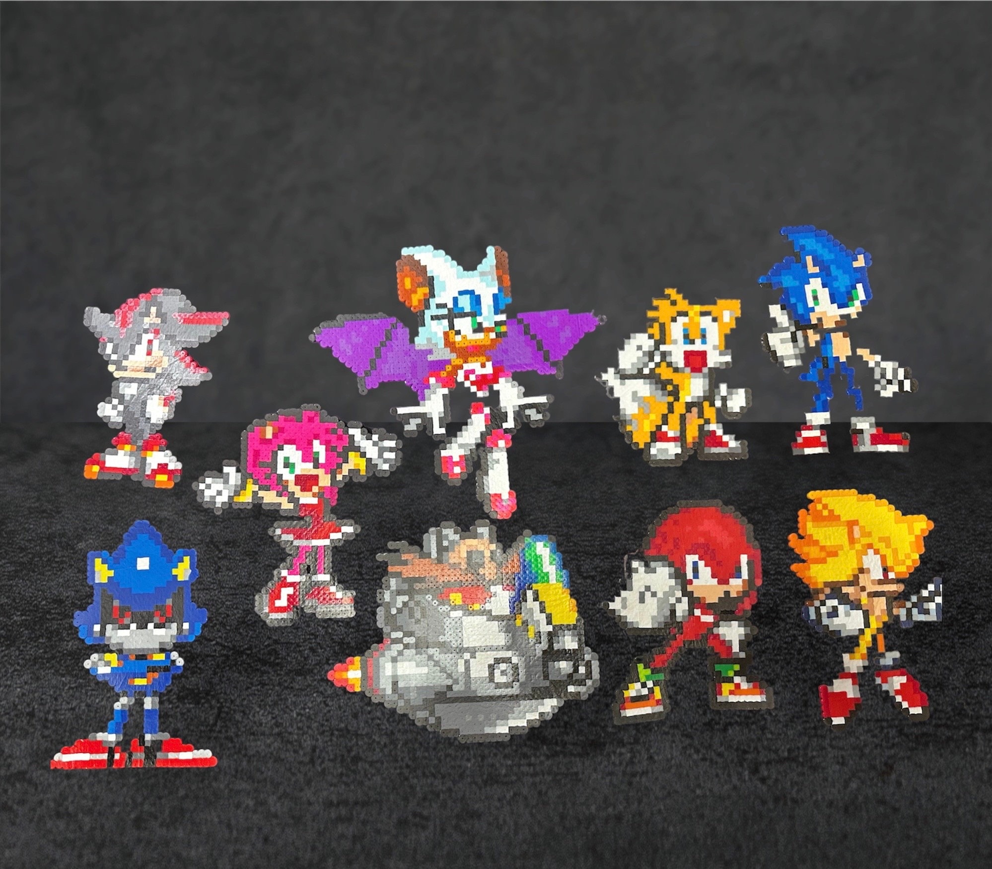 Tails Sonic the Hedgehog Mini Bead Sprite Perler Artkal Pixel Art