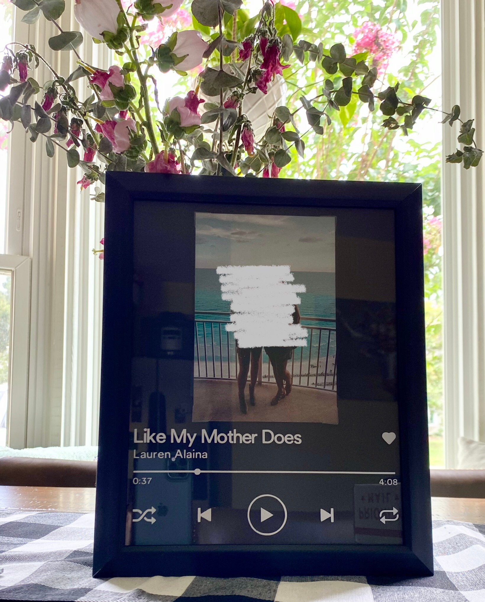 Custom 8x10 Spotify Song Glass Frame Decor with Etsy