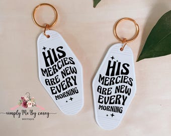 Retro Motel Christian Keychain: Bible Verse, Girly Gift
