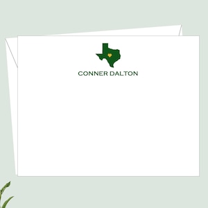 Personalized stationery, Texas  Stationery,  Graduation gift, College Stationery, College Cards, Custom cards, Set of 10 cards