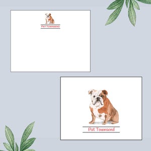 Bulldog Stationery, Personalized College Note Cards, Georgia Gift