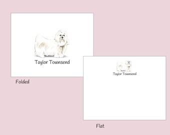 Maltese Notecards, Dog Stationery, Dog Breed cards, Note Card Gift, Pet Stationery, Animal Lover Cards