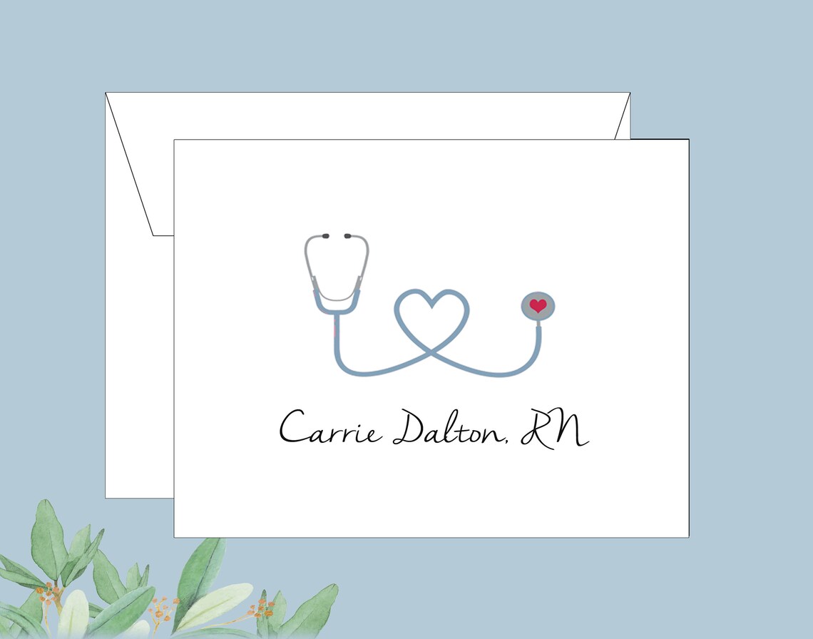 Personalized Note Cards, Nursing Stationery, Physician Notecards, Nurse