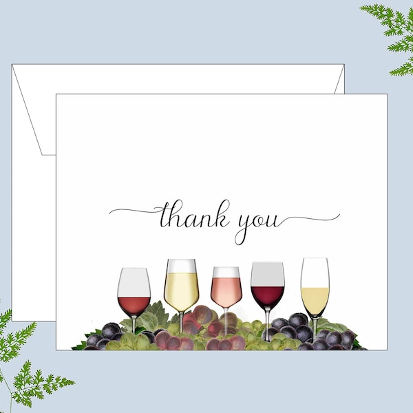 Wine Thank You Notes - Etsy