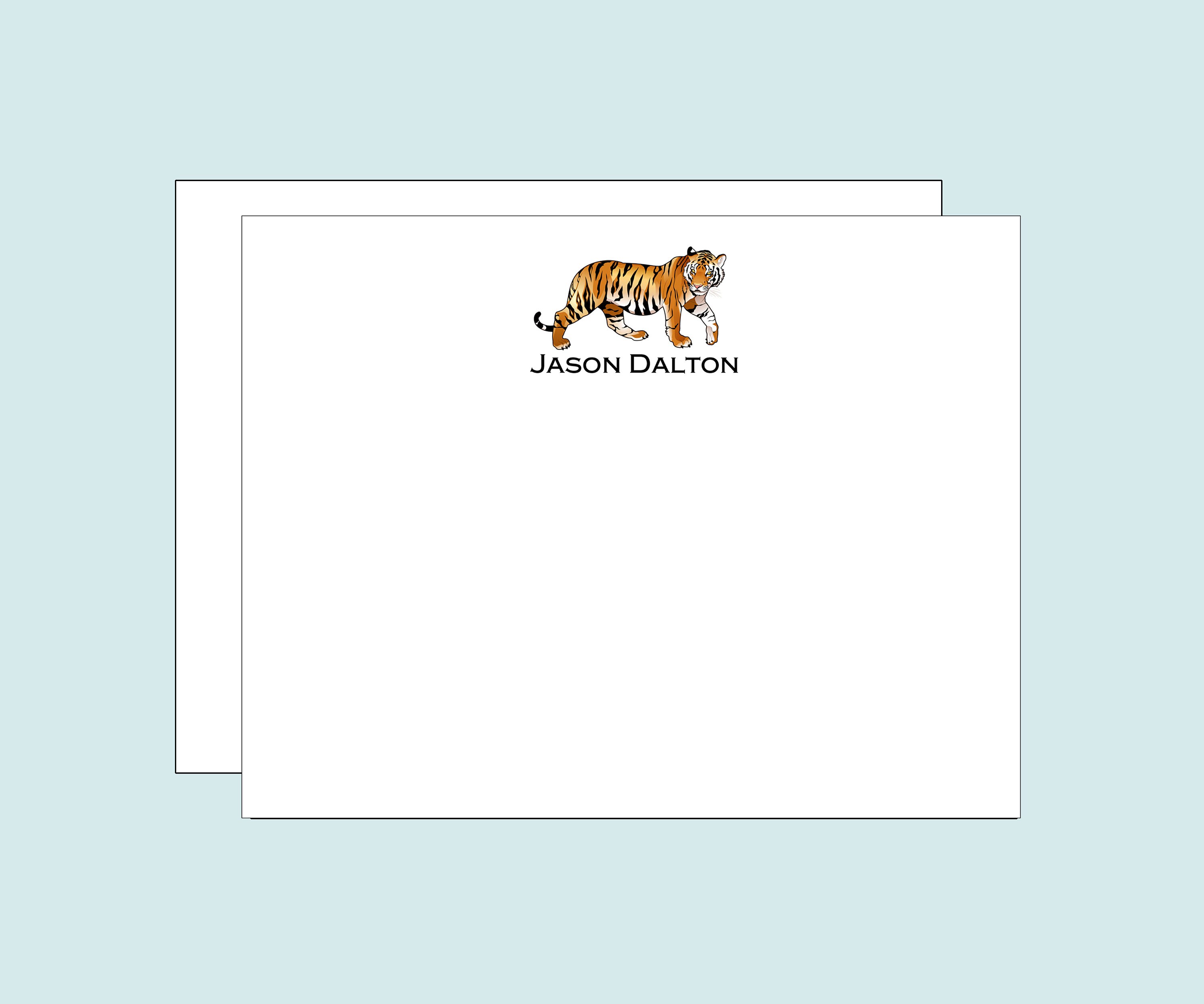 Tiger Stationery, Tiger Notecards, Flat Cards, College Notecards, Clemson, Louisiana, LSU ...