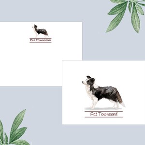 Border Collie Stationery, Personalized College Note Cards, Texas A&M Gift
