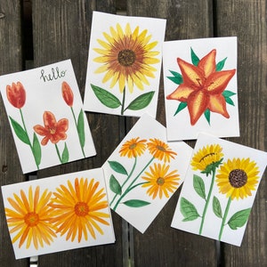 Pack of 4 -Assorted floral greeting cards - Artist&#39;s Choice
