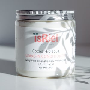 Cocoa Hibiscus Leave-in, Natural Leave in Conditioner, Curly Hair Moisturizer, Leave in Hair Moisturizer, Low porosity leave in