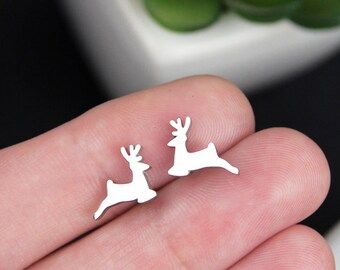 Hugdong Cute Copper Rhinestone Elk Deer Antler Stud Earrings with Jewelry Box,Deer Earrings for Women Hugdong Cute Copper Rhinestone Elk Deer Antler Stud Earrings with Jewelry Box,Deer Earrings for Women