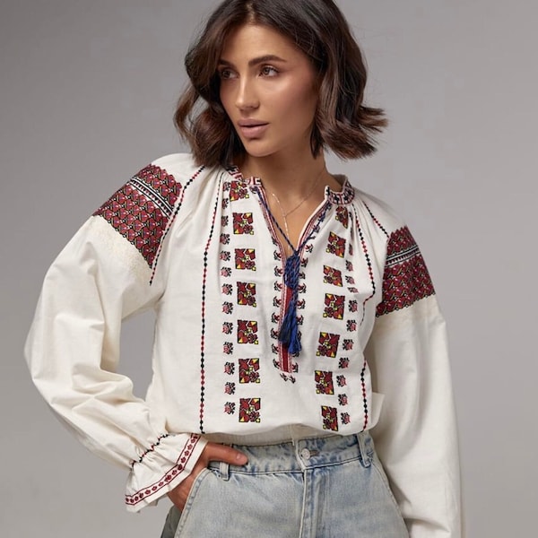 Ukraine embroidered vishivanka,Ukraine blouse,embroidered women blouse,made in Ukraine gift,Ukraine seller