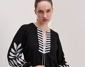 Ukrainian Vyshyvanka, Folk peasant blouse, Vyshyvanka blouse, Ukrainian clothing