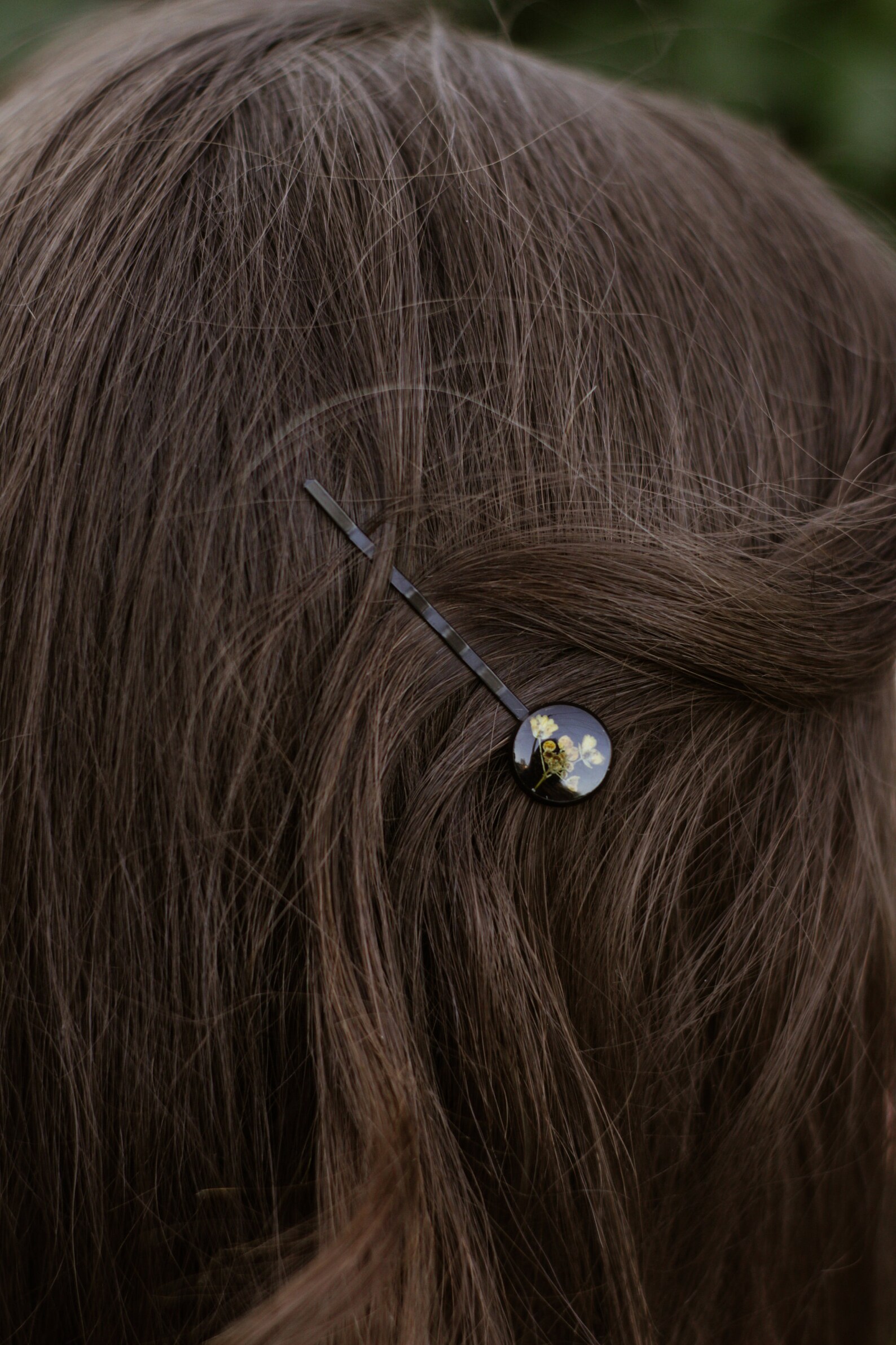 Japanese hair pin Set of Hair pins with real flowers Mori Etsy