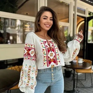 Traditional Ukraine vishivanka,Embroidered Ukraine blouse,Folk women blouse,made in Ukraine gift,Ukraine seller,Ukrainian clothing