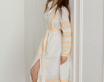white christmas dresses Blue Striped Button Down Dress With Belt