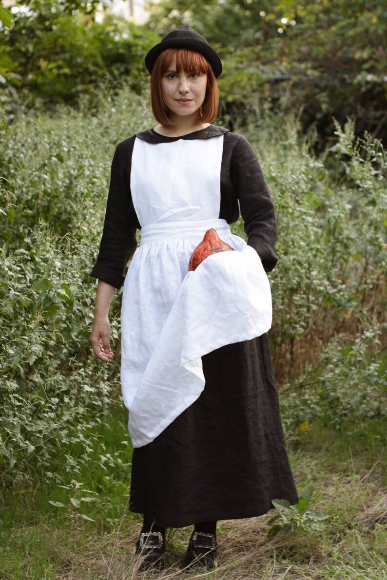 Linen medieval peasant dress Etsy