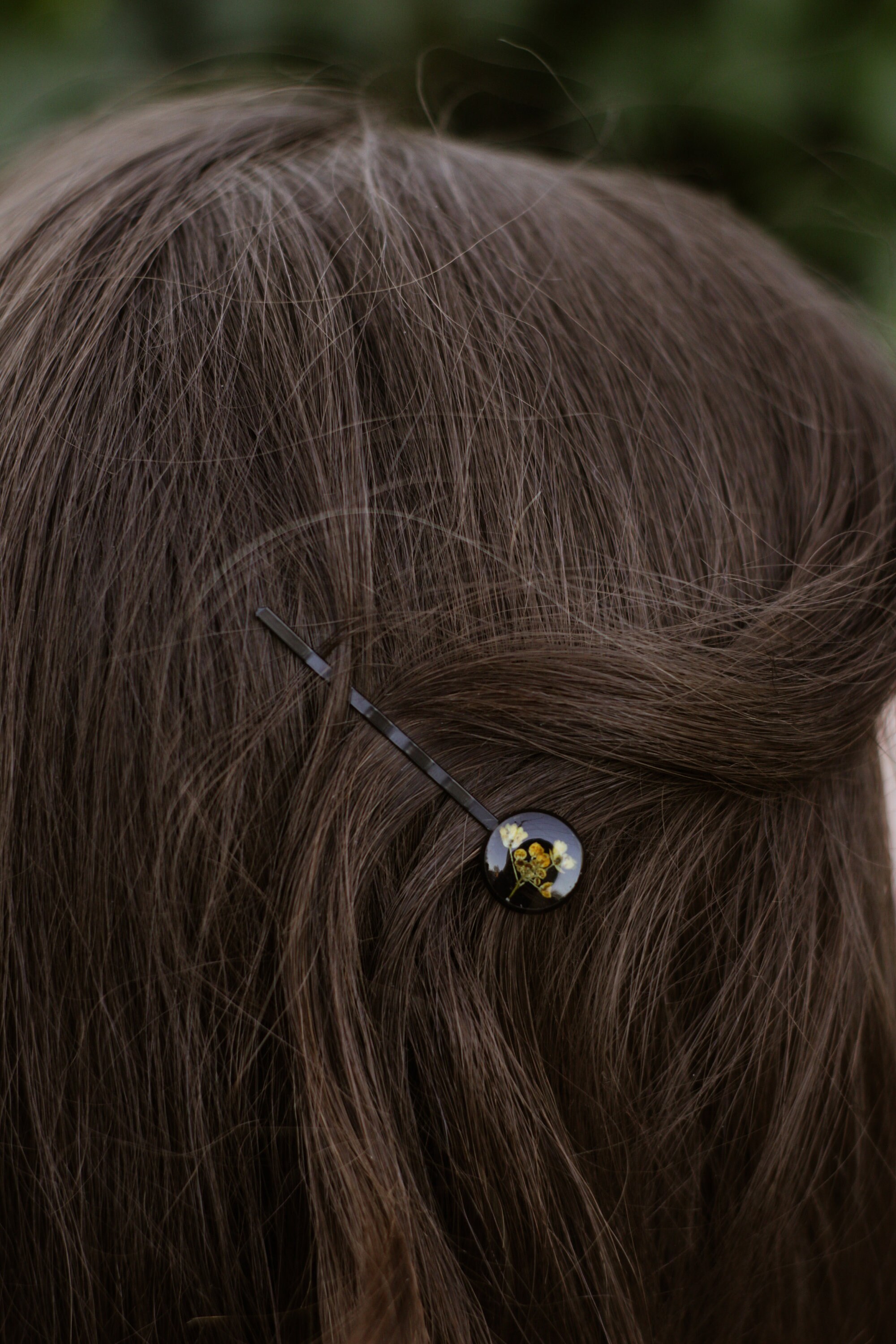Japanese hair pin Set of Hair pins with real flowers Mori | Etsy