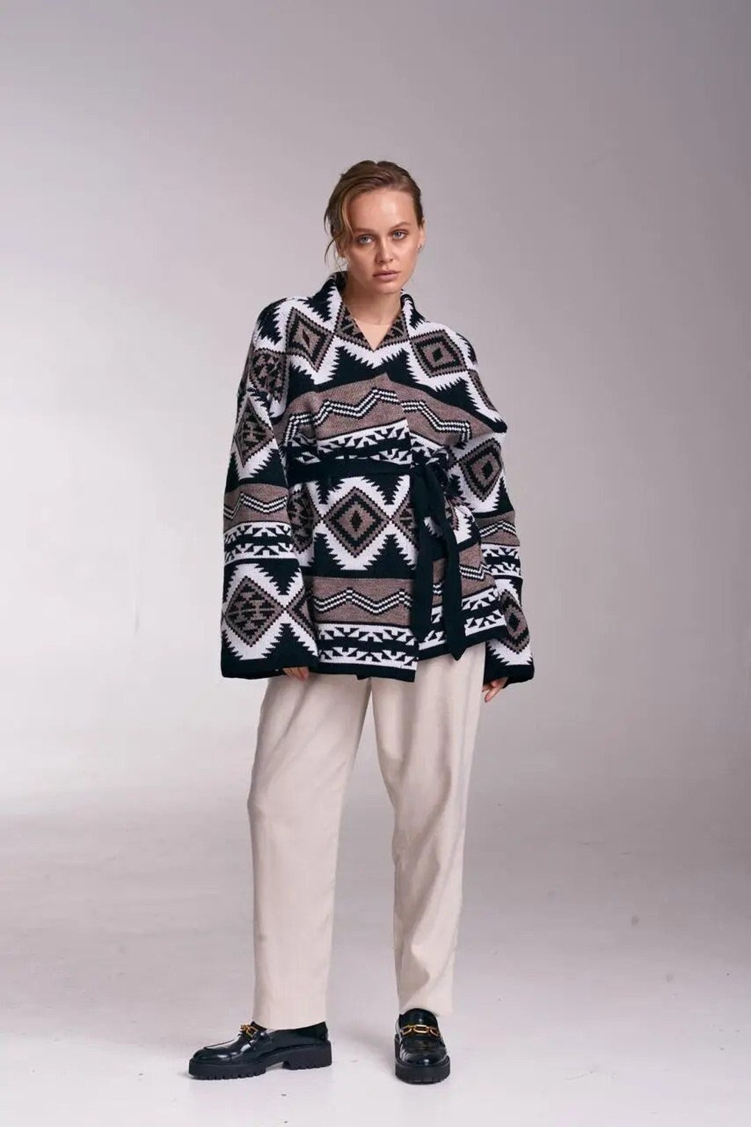 Oversized Boho Cardigan Fall Knitted Cardigan Folklore Wrap - Etsy
